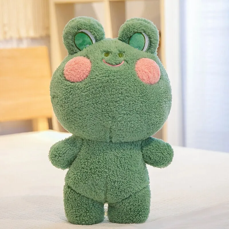 Blushing Kawaii Frog and Rabbit Stuffed Animals Friends Plushies