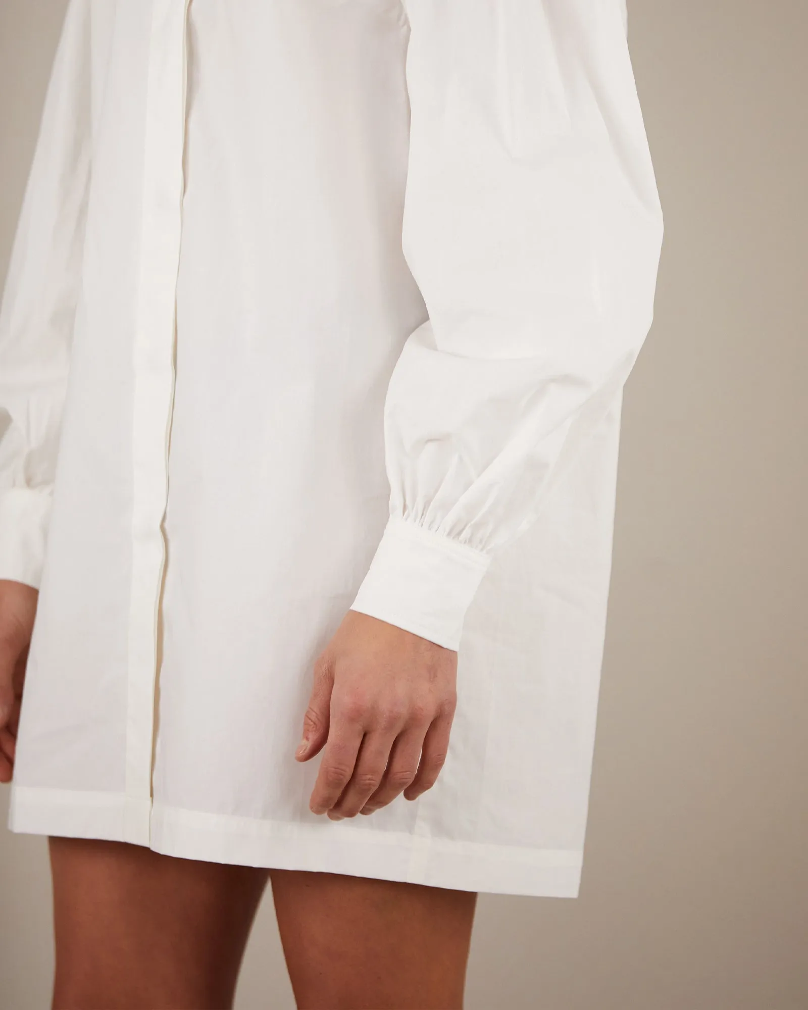 Blythe Shirt Dress - White