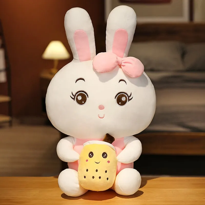 Boba Bunny Stuffed Animals Kawaii Couple Plushies