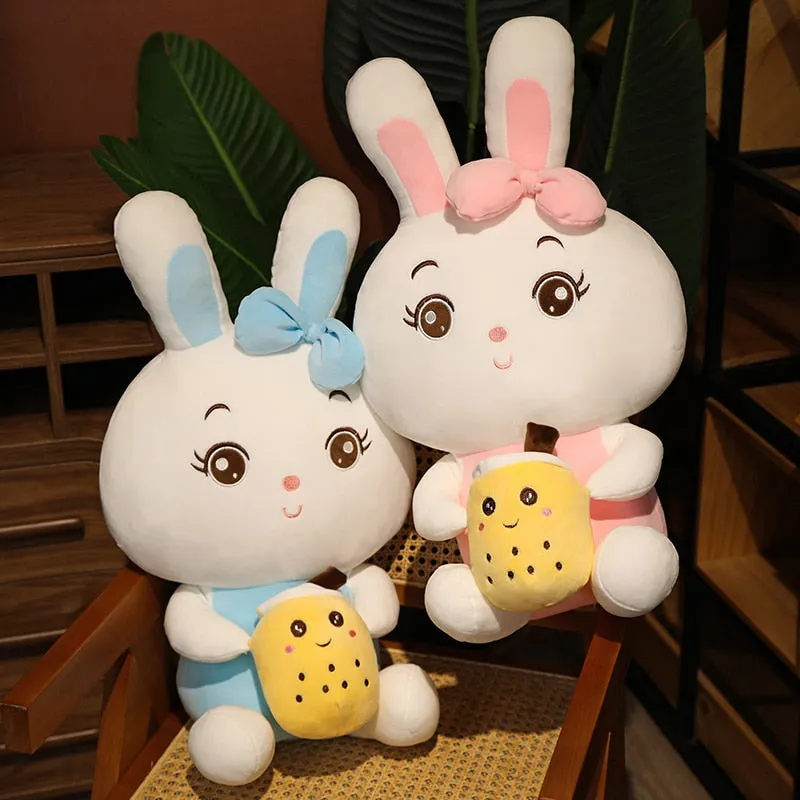 Boba Bunny Stuffed Animals Kawaii Couple Plushies