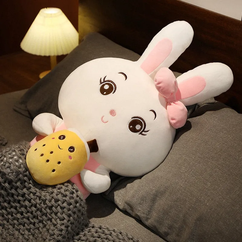 Boba Bunny Stuffed Animals Kawaii Couple Plushies