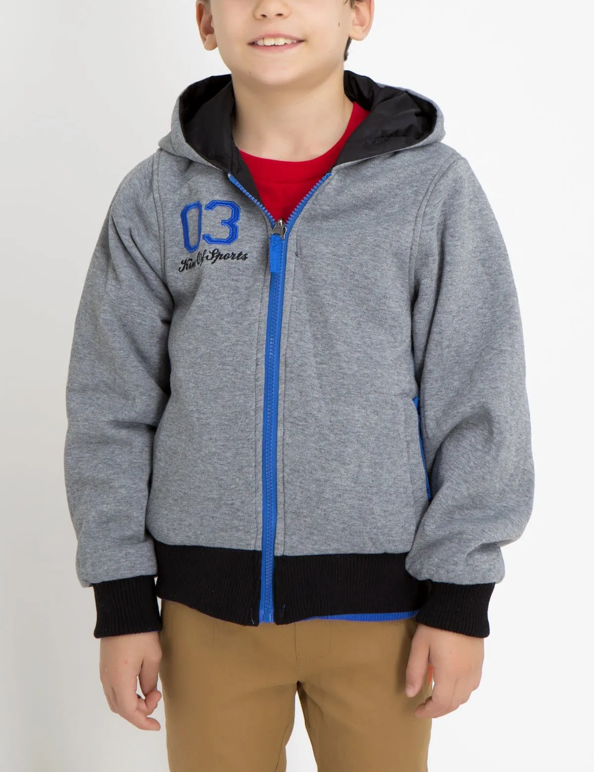 BOYS FLEECE REVERSIBLE HOODIE