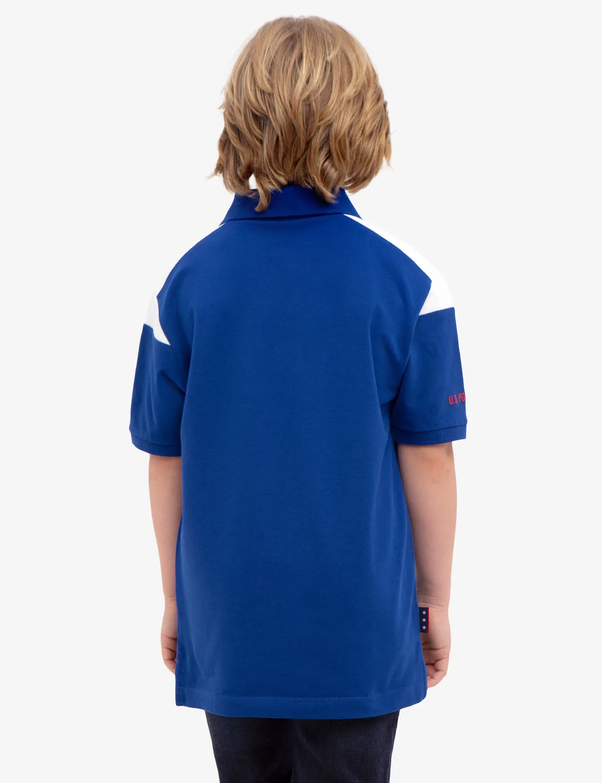 BOYS U.S. POLO ASSN. PIQUE PATCH POLO SHIRT