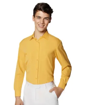 Boy's Yellow Microfiber Coloured Shirt