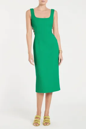 BUY IT REBECCA VALLANCE Dionne Lace Up Midi Dress (Green)