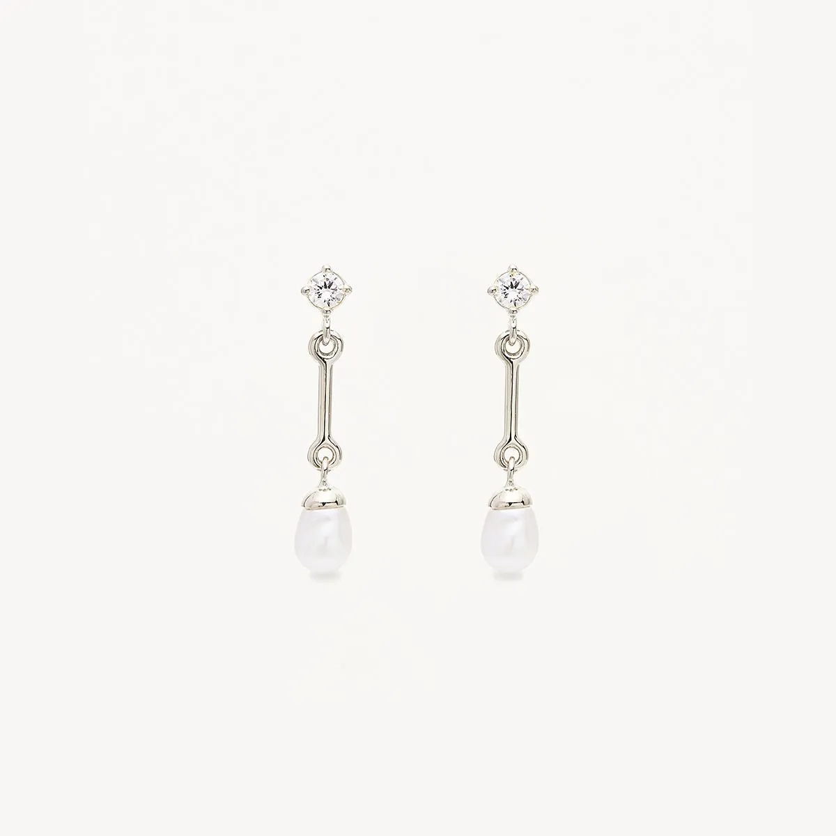 By Charlotte Embrace Stillness Pearl Drop Earrings, Gold or Silver