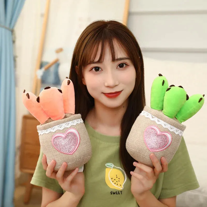 Cactus Succulent Pot Plant Kawaii Stuffed Toy Plushies