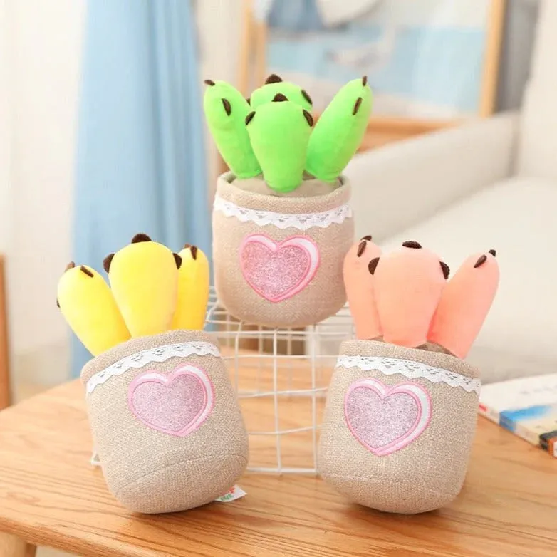 Cactus Succulent Pot Plant Kawaii Stuffed Toy Plushies