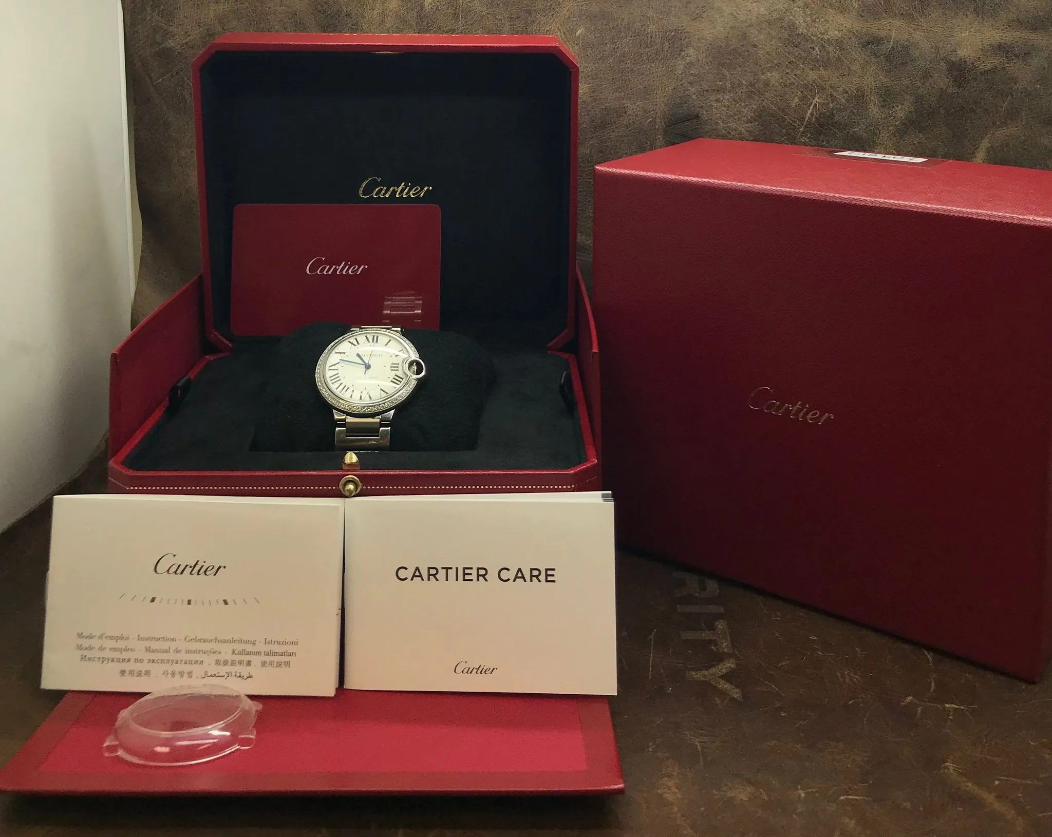 Cartier Ballon Bleu 36mm W4BB0017 White Roman Dial Automatic Women's Watch