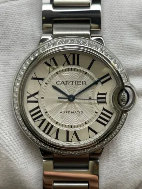 Cartier Ballon Bleu 36mm W4BB0017 White Roman Dial Automatic Women's Watch