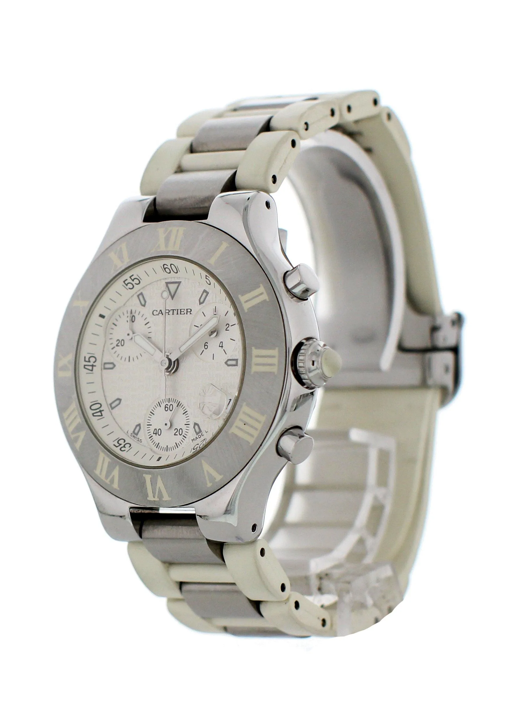 Cartier Chronoscaph 21 2424 Stainless Steel Watch