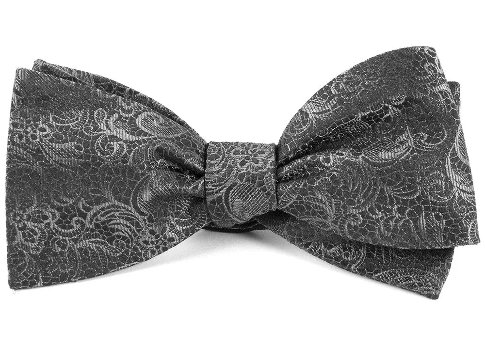 Ceremony Paisley Charcoal Bow Tie