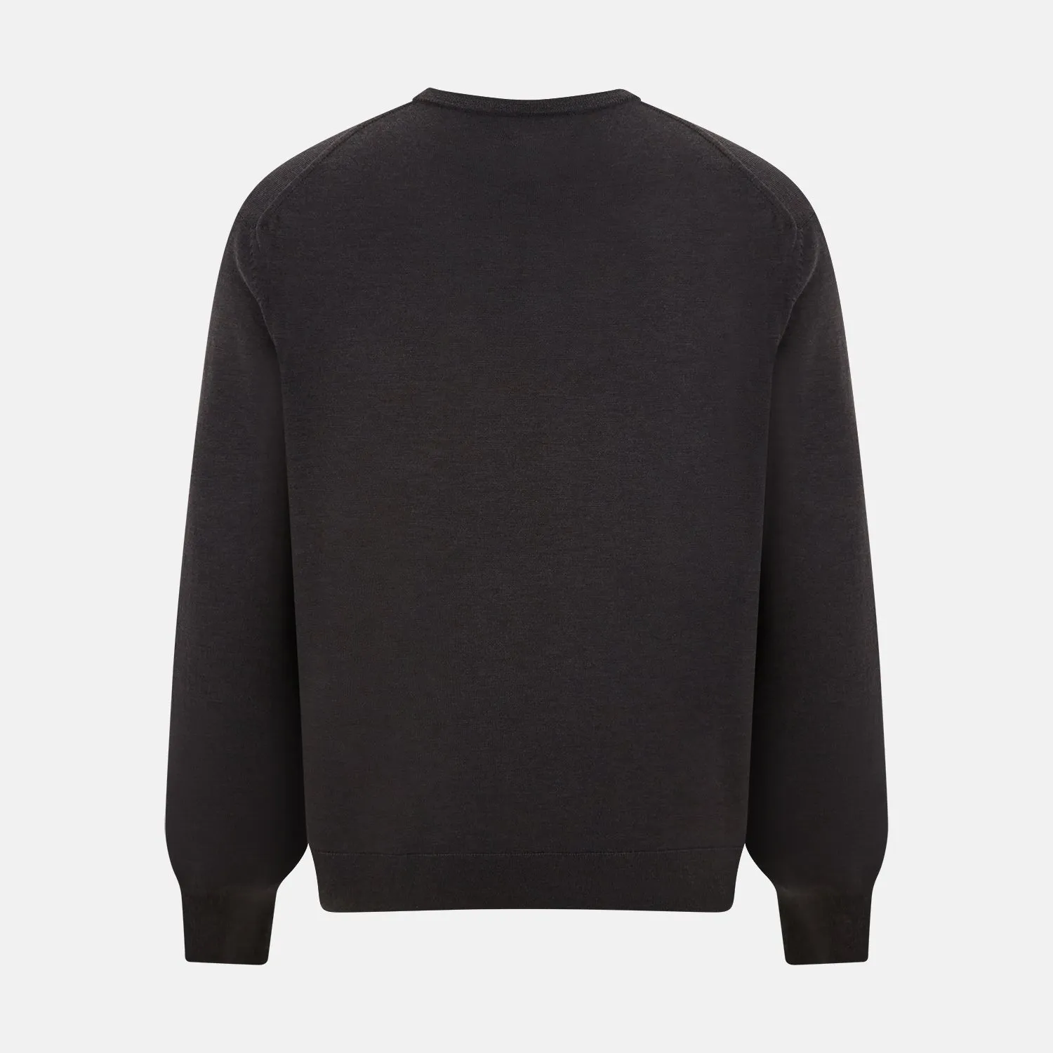 Charcoal Grey Merino V Neck Jumper