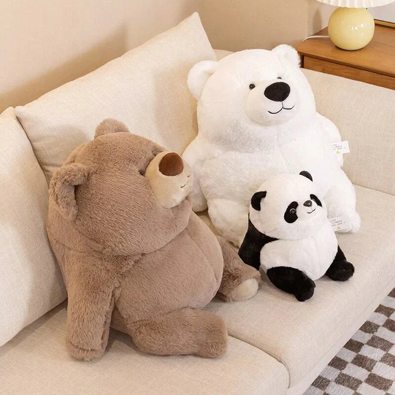 Chonky Kawaii Fat Bear Panda Polar Bear Stuffed Animals Plushies