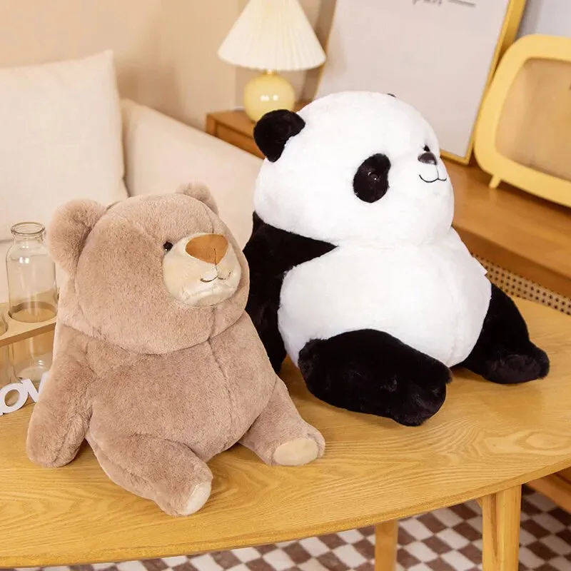 Chonky Kawaii Fat Bear Panda Polar Bear Stuffed Animals Plushies