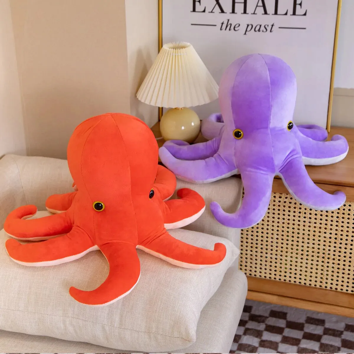 Colorful Kawaii Octopus Stuffed Animals Duo Plushies