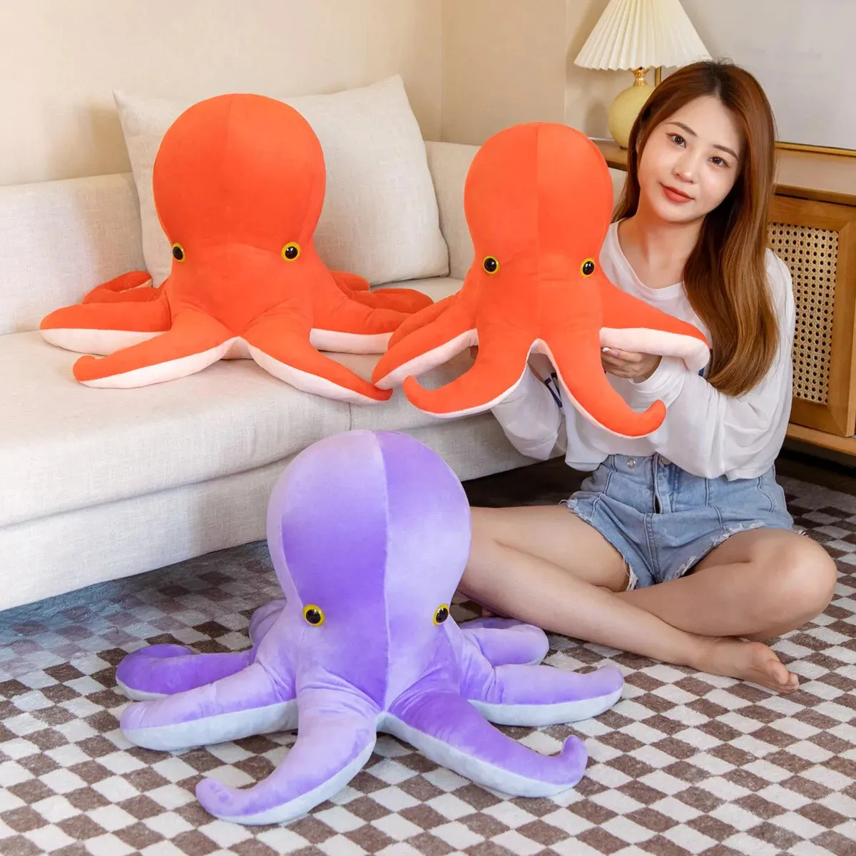 Colorful Kawaii Octopus Stuffed Animals Duo Plushies