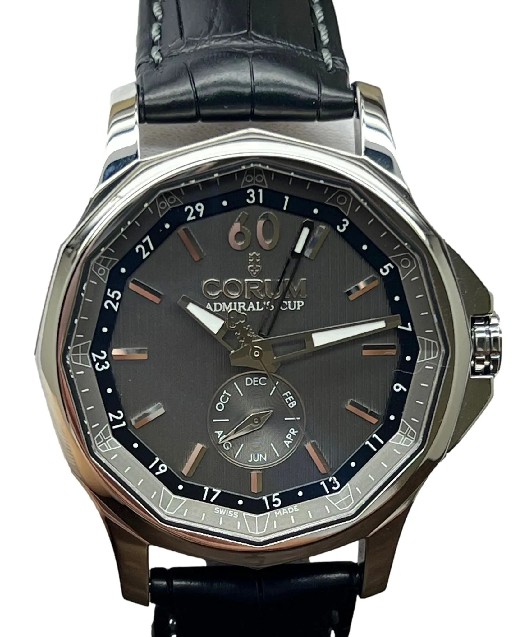 Corum Admirals Cup Legend 42mm Annual Calendar 503.101.20 Grey Dial Automatic Men's Watch