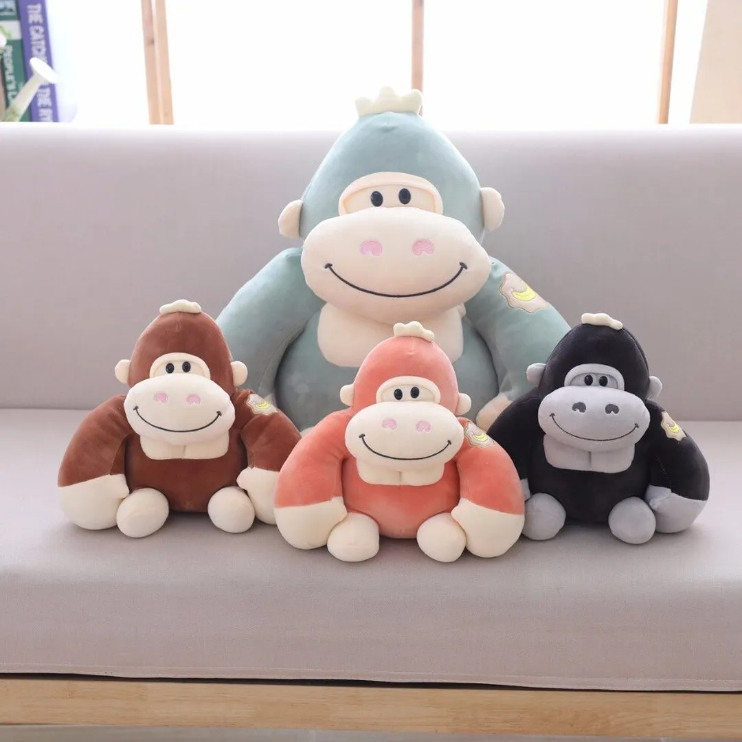 Cuddle Up with Adorable Kawaii Baby Gorilla Squad Plushies - Perfect for Animal Lovers