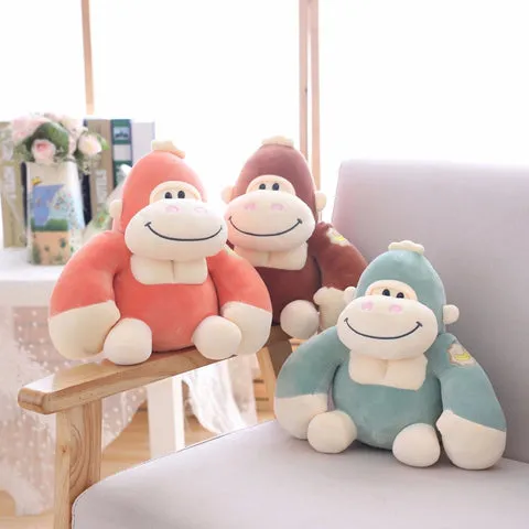 Cuddle Up with Adorable Kawaii Baby Gorilla Squad Plushies - Perfect for Animal Lovers