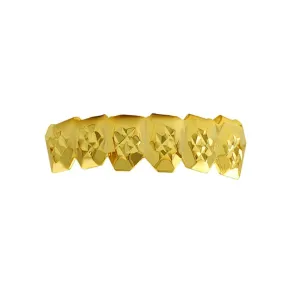 Custom Gold Grillz Diamond Cut Bottom