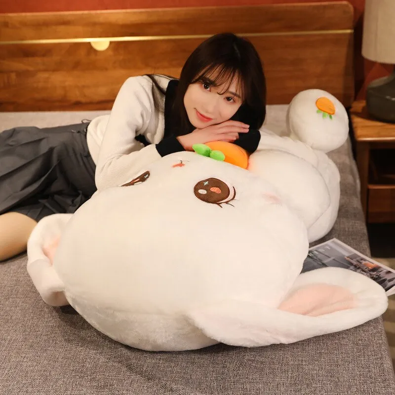 Cute Kawaii Bunny Plush Holding A Carrot