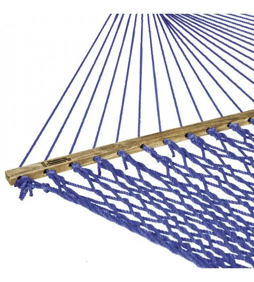 Deluxe Coastal Blue Duracord Rope Hammock