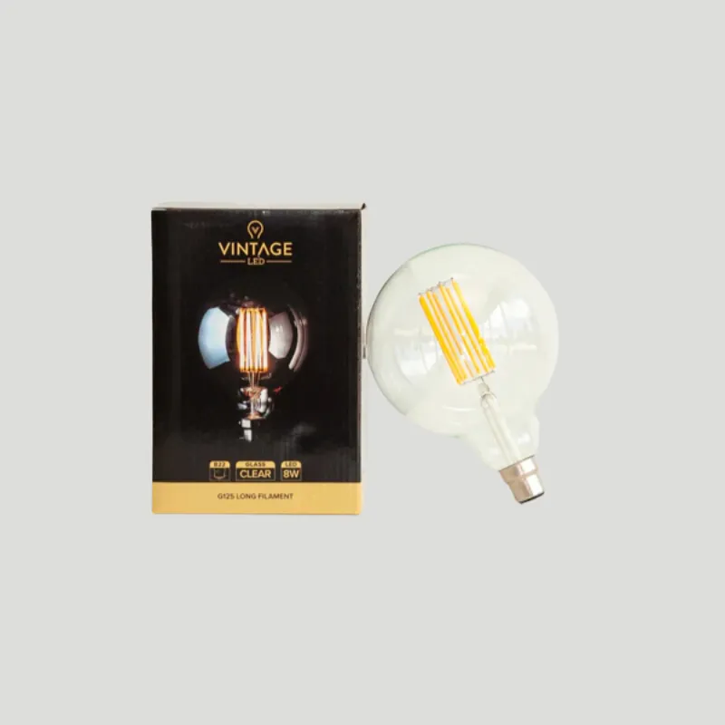 Dimmable B22 LED | G125 | 8W | 2200K