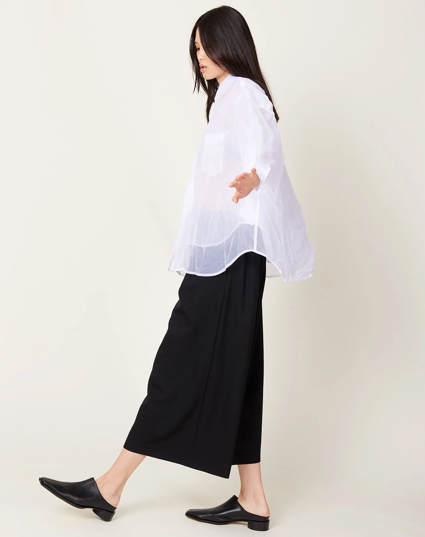 Double Layer Blouse in White