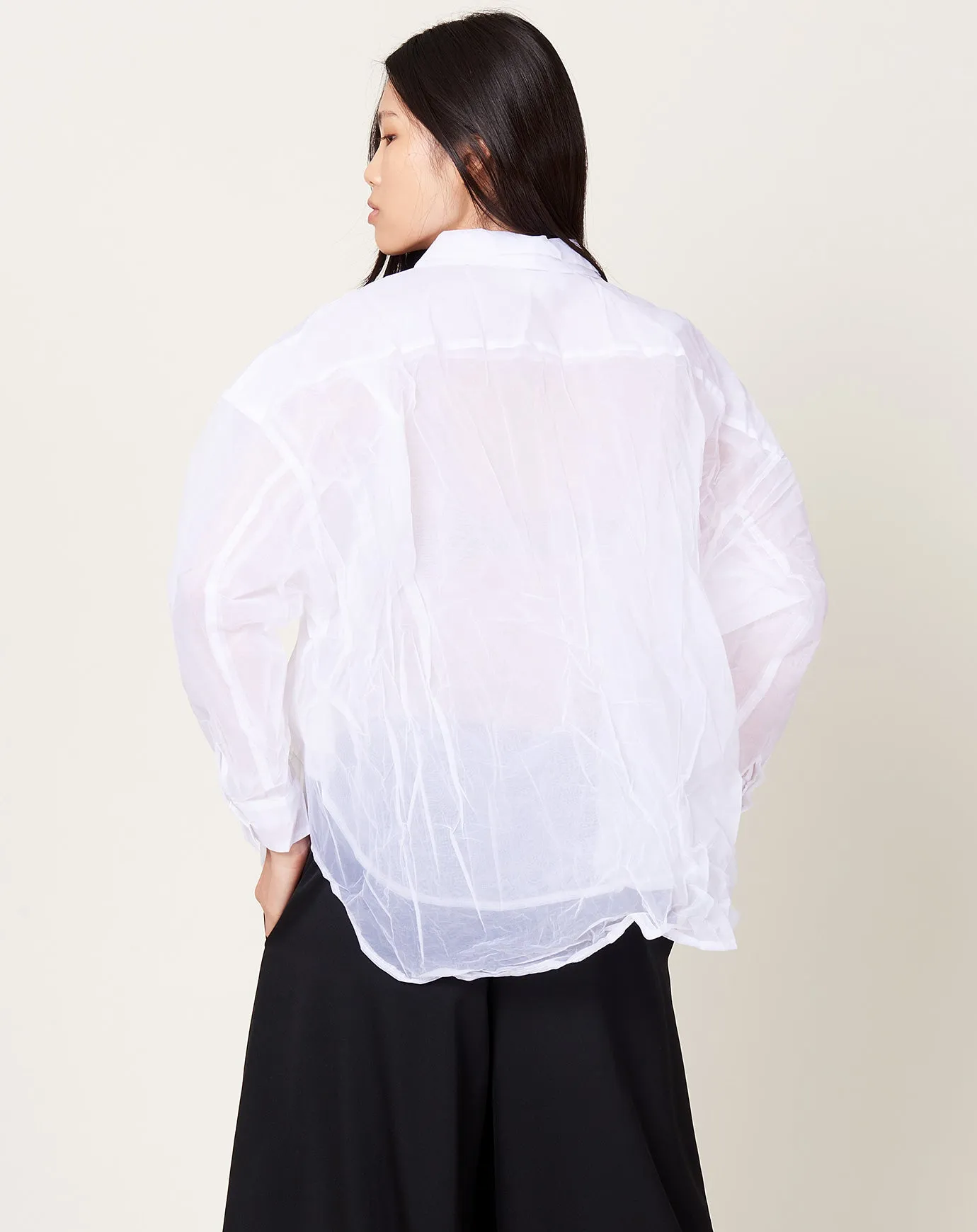 Double Layer Blouse in White