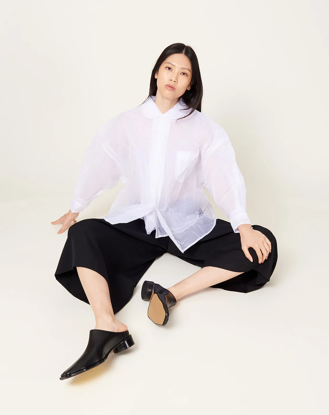 Double Layer Blouse in White