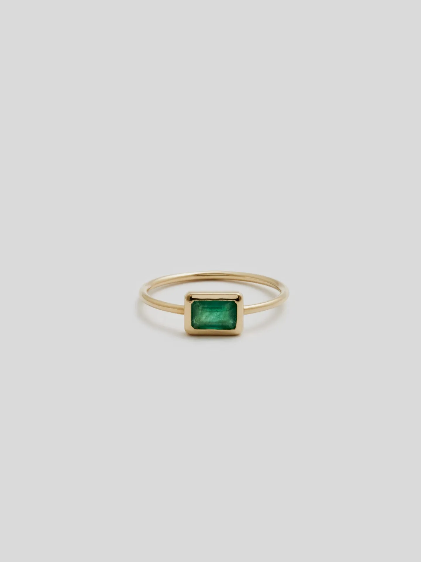 Emerald Cut Bezel Ring VI