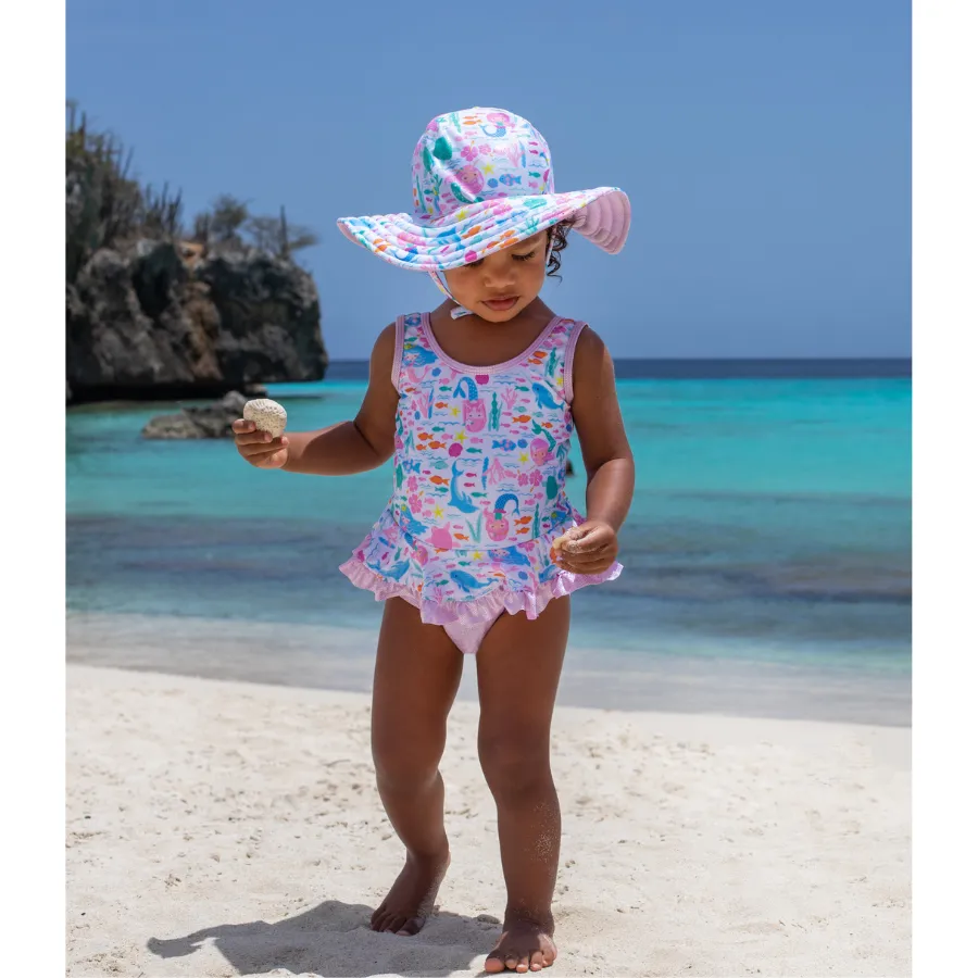 Flap Happy Upf 50  Delaney Hip Ruffle Swimsuit RSPD - Fantasea Mermaids