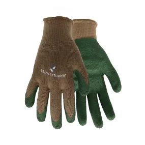 Flowertouch A305 Women's Rubber Palm Gloves, 10 Gauge Polycotton Liner, Sizes S-L