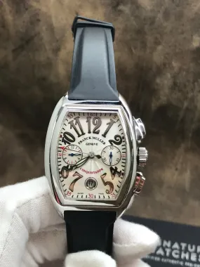 Franck Muller Conquistador 8002 CC White Dial Automatic Watch