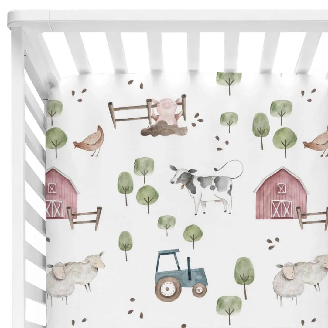 Frankie's Farm Party Crib Sheet