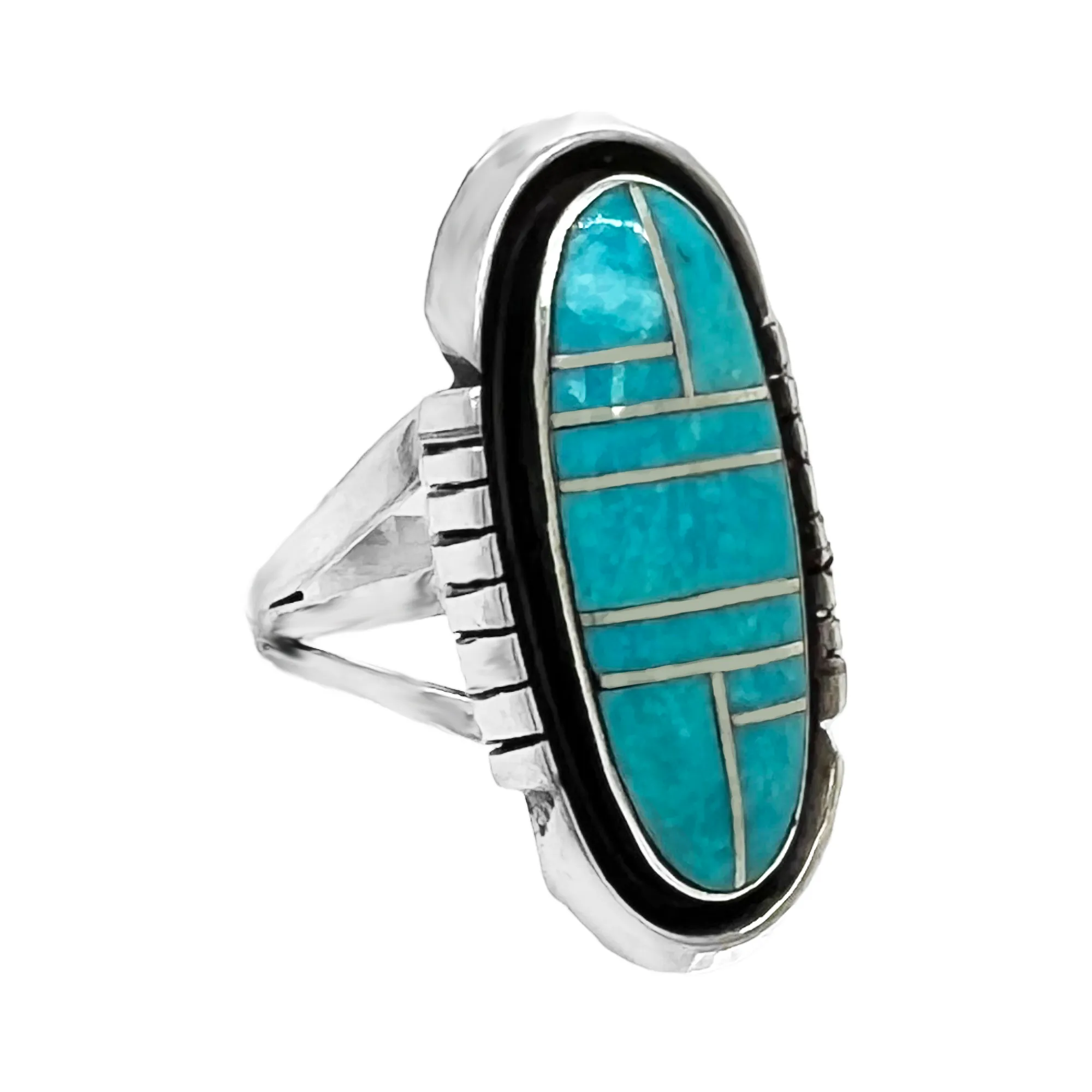 Genuine Sleeping Beauty Turquoise Ring, Size 6, Sterling Silver, Authentic Navajo Native American USA Handmade, Nickel Free, Southwest Jewelry