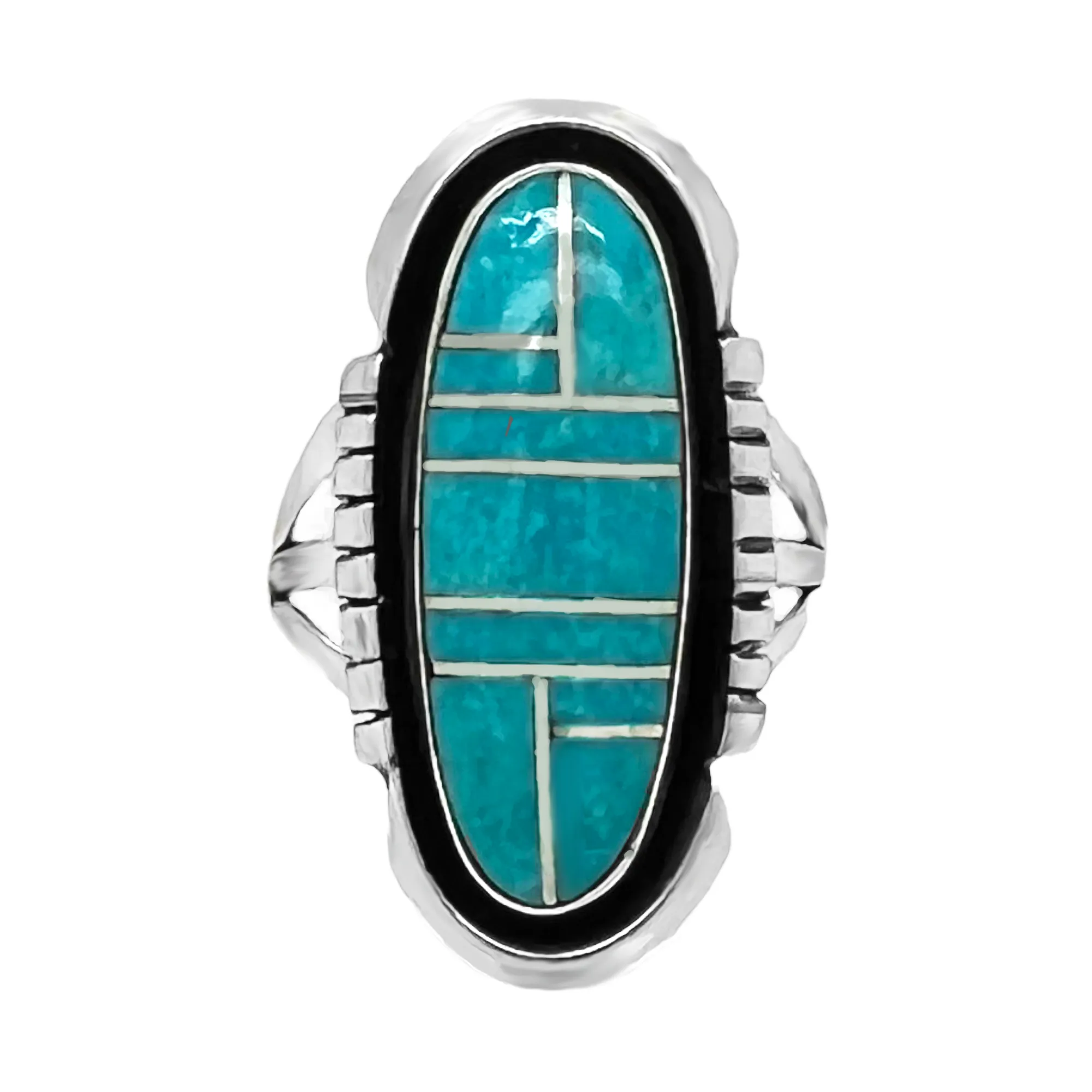 Genuine Sleeping Beauty Turquoise Ring, Size 6, Sterling Silver, Authentic Navajo Native American USA Handmade, Nickel Free, Southwest Jewelry