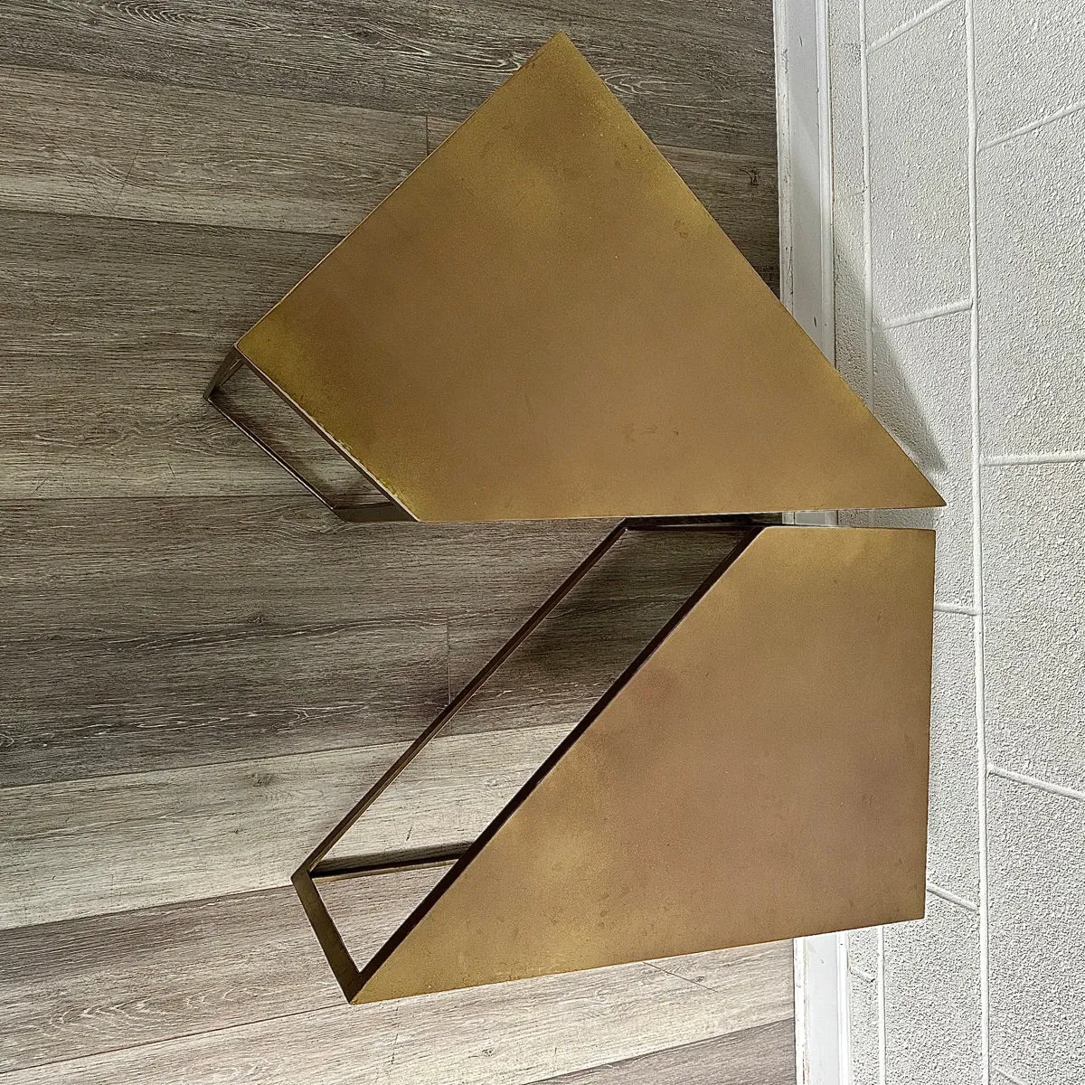 Geometric 2 Pc Cocktail/Coffee Table