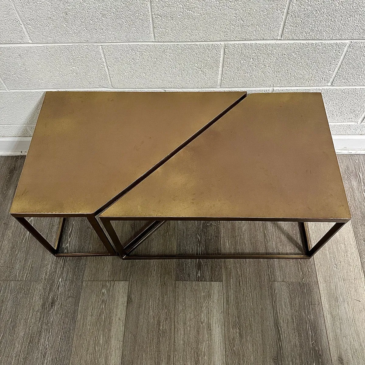 Geometric 2 Pc Cocktail/Coffee Table