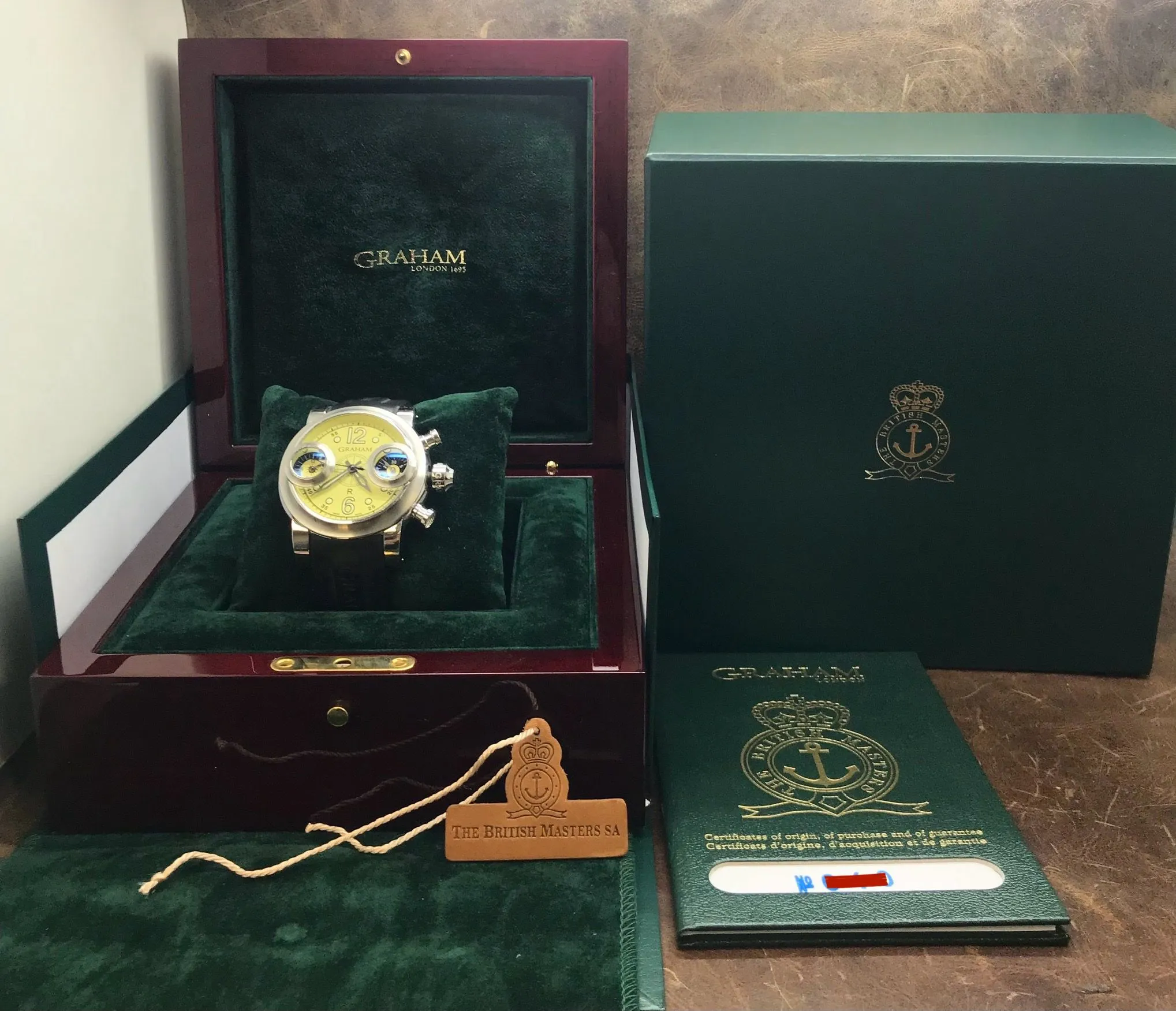 Graham  Swordfish Chronograph Limited Edition 100pcs 2SWAS Yellow Dial Automatic Men's Watch