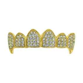 Grillz CZ Bling Vampire Gold Top