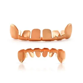 Grillz Set Rose Gold Outline Teeth