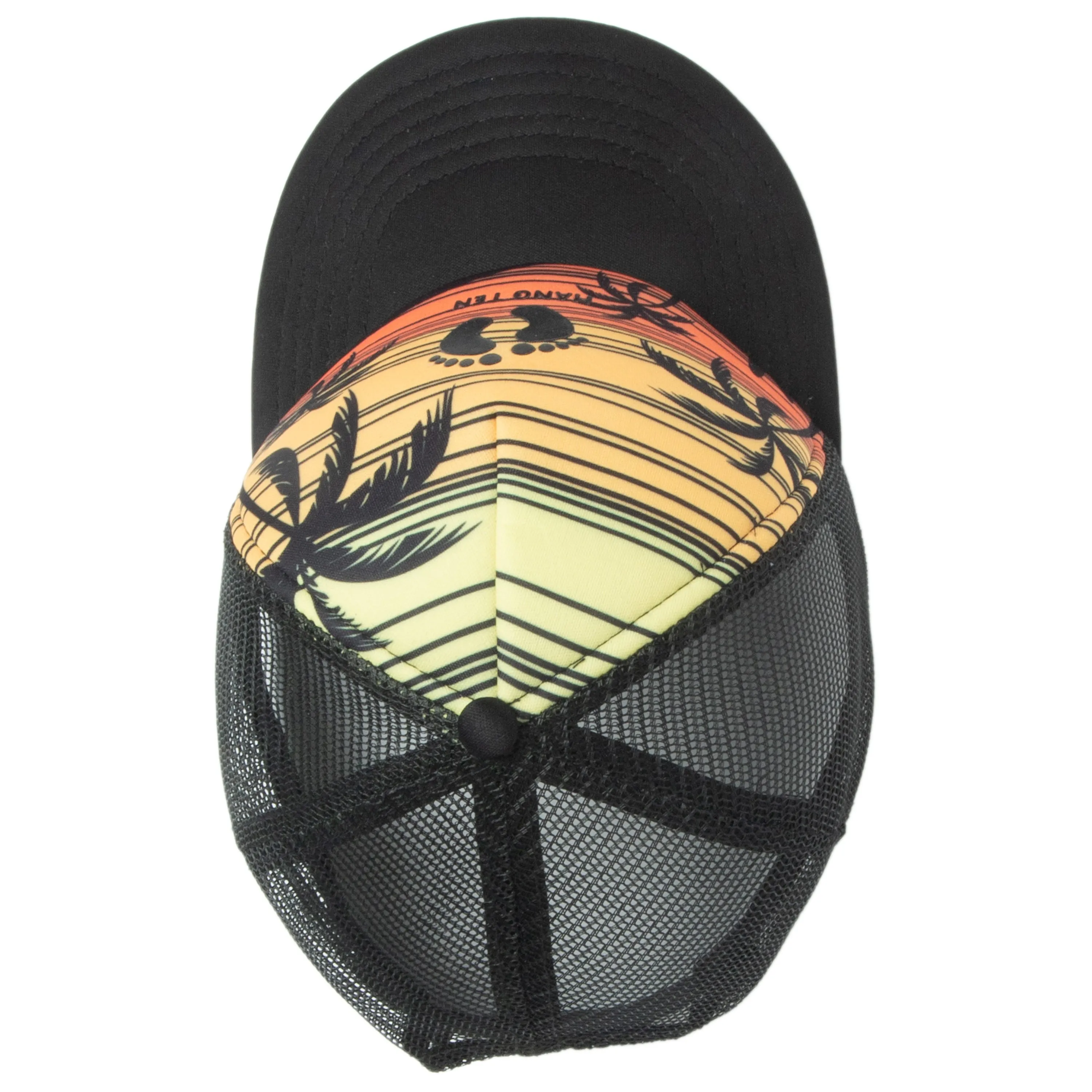 Hang Ten Sublimated Trucker Hat with Gel Print Logo and Mesh Back