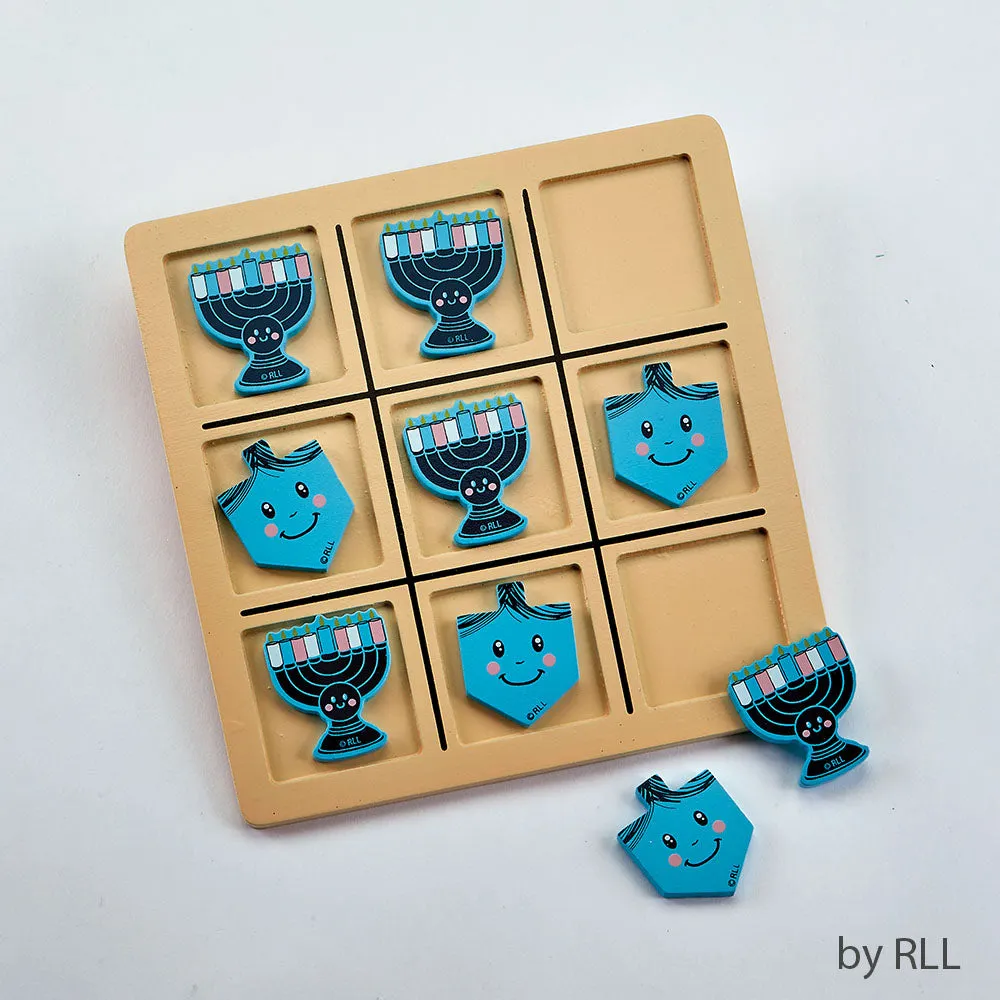 Hanukah Wood Tic Tac Toe Game