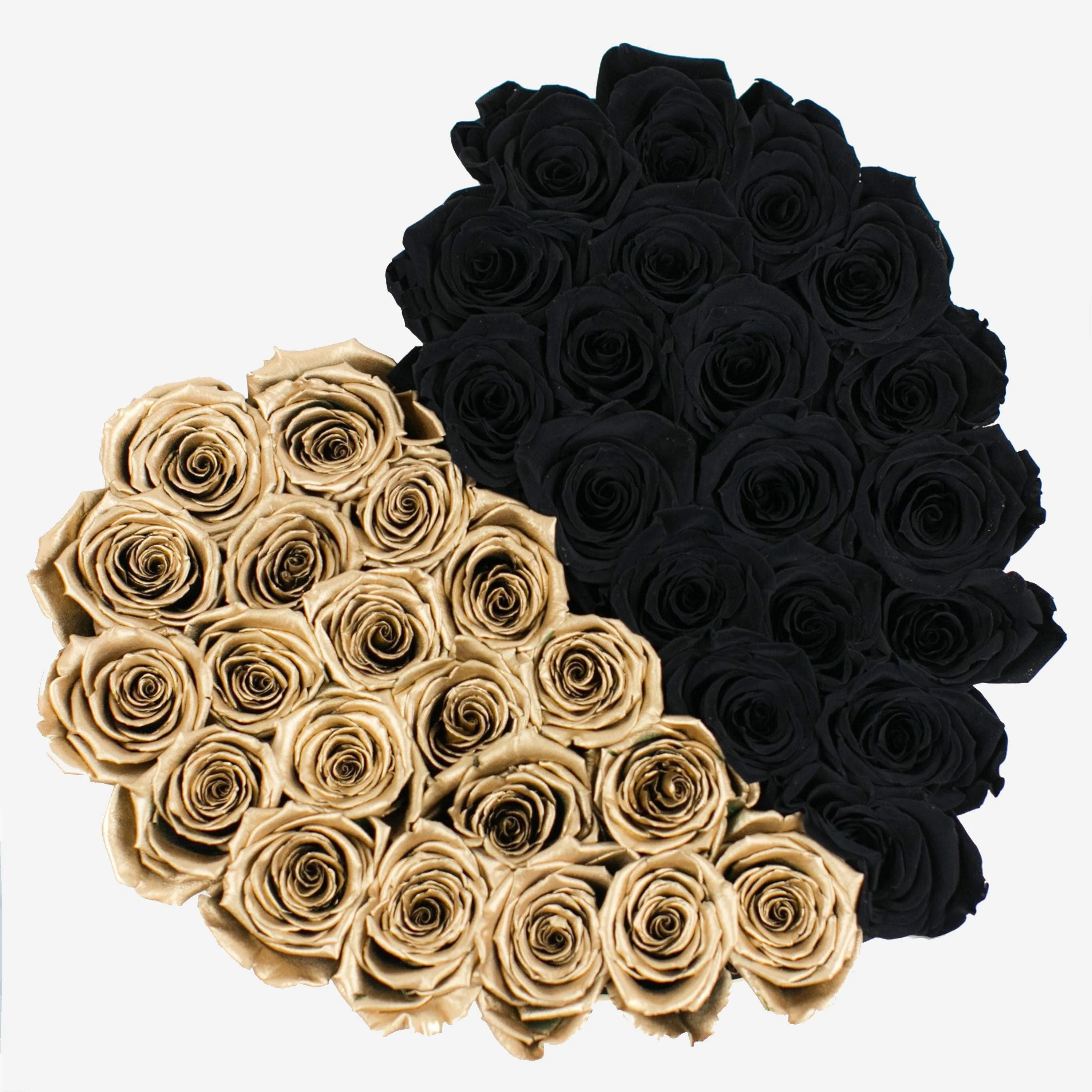 Heart Black Box | Gold & Black Roses | Half & Half