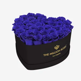 Heart Black Box | Royal Blue Roses