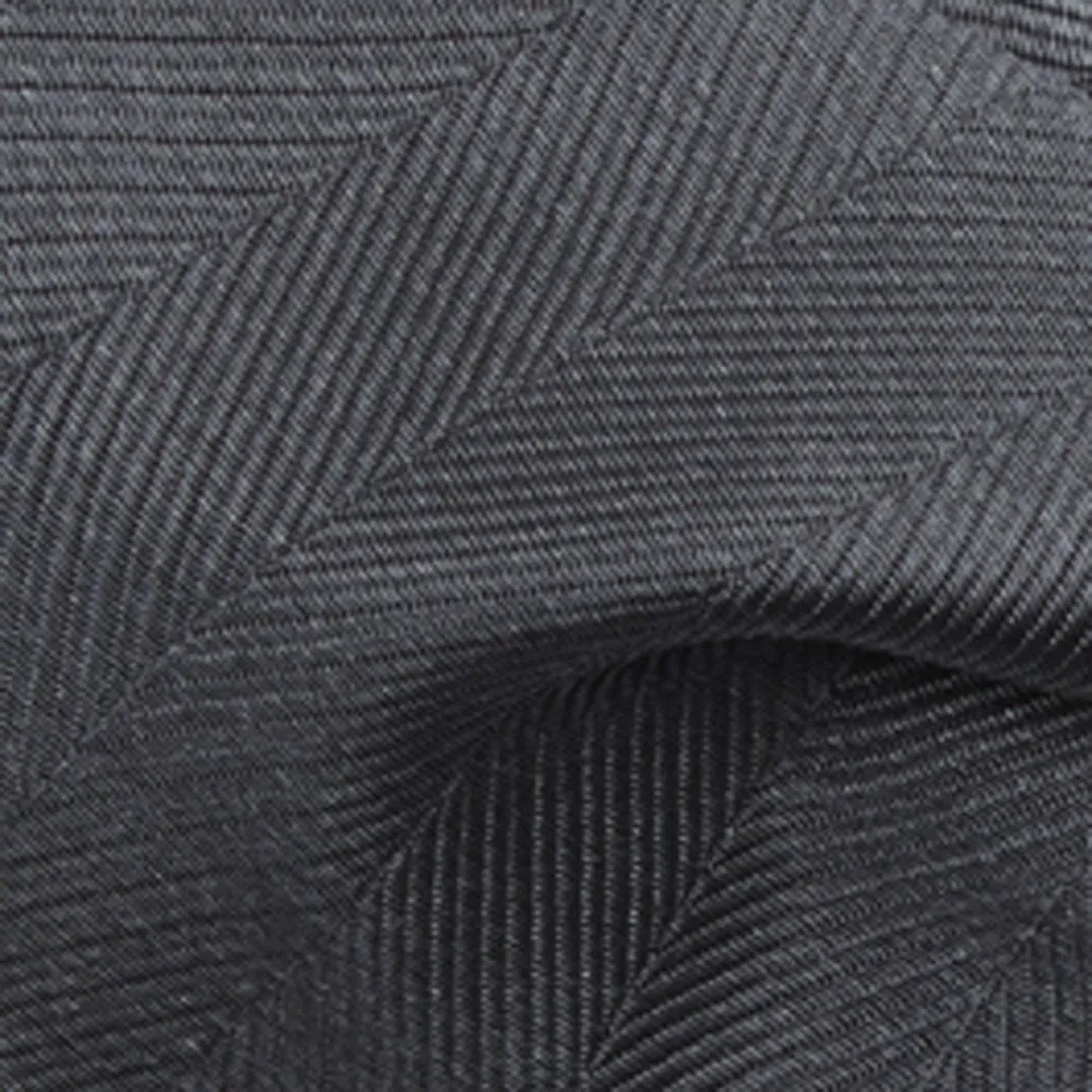 Herringbone Vow Charcoal Bow Tie