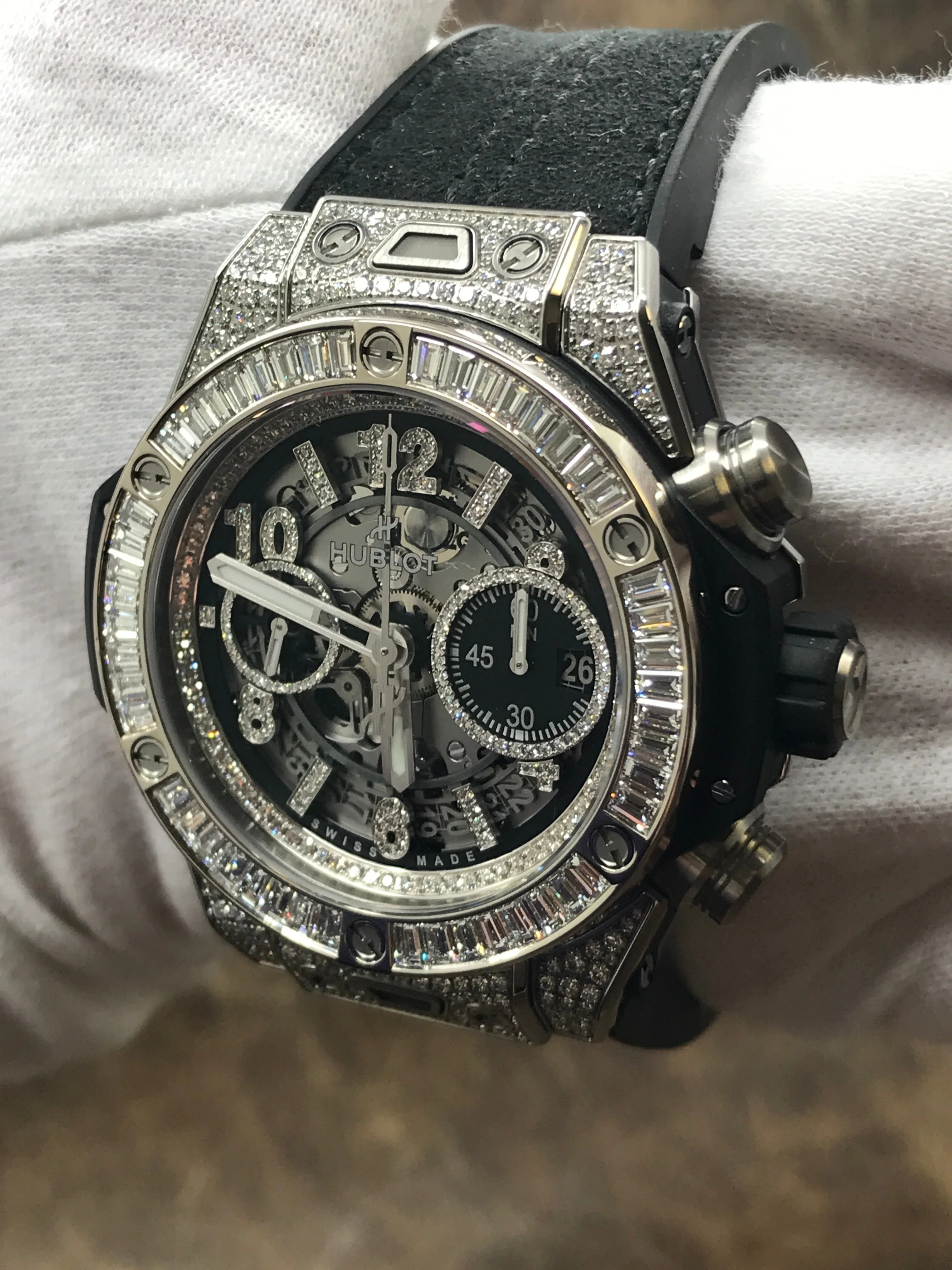 Hublot Big Bang Unico Diamond 421.NX.1170.RX.0904 Skeleton Diamond Dial Automatic Men's Watch