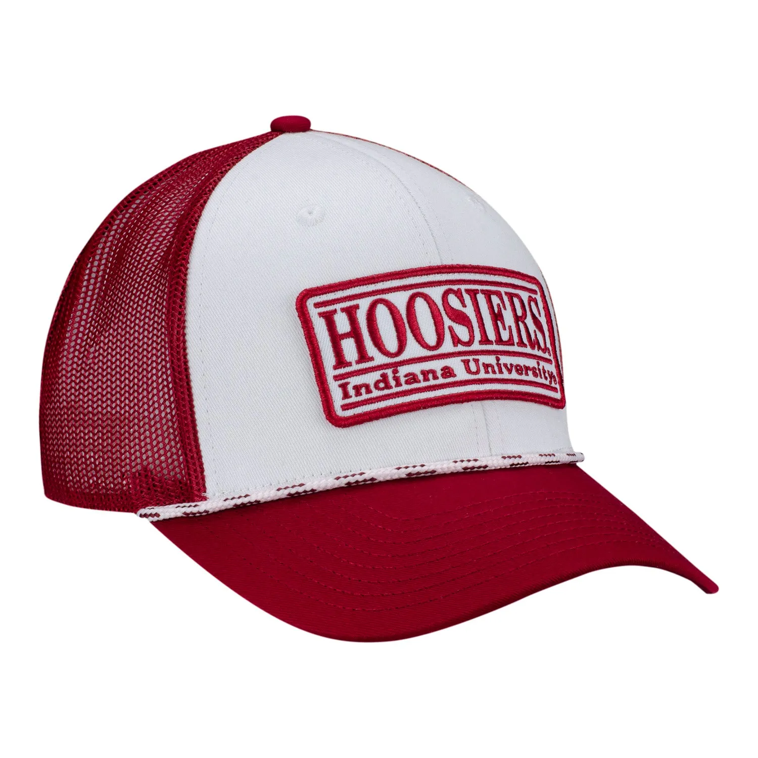 Indiana Hoosiers Rope Trucker White Adjustable Hat